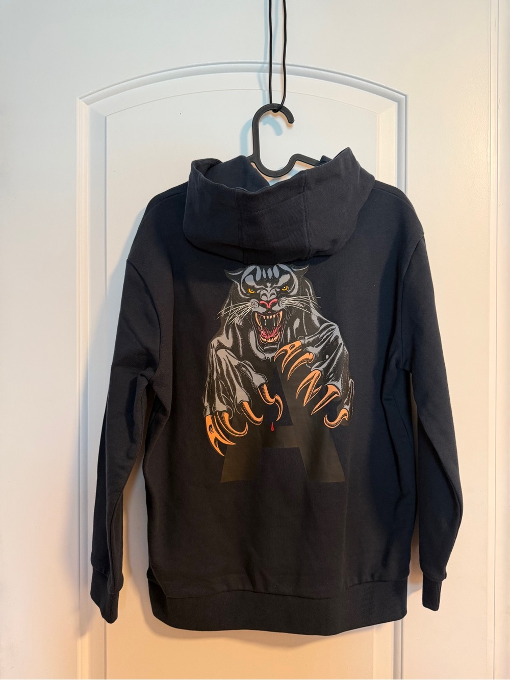 All Saints Black Hoodie with Panther Claw Graphic